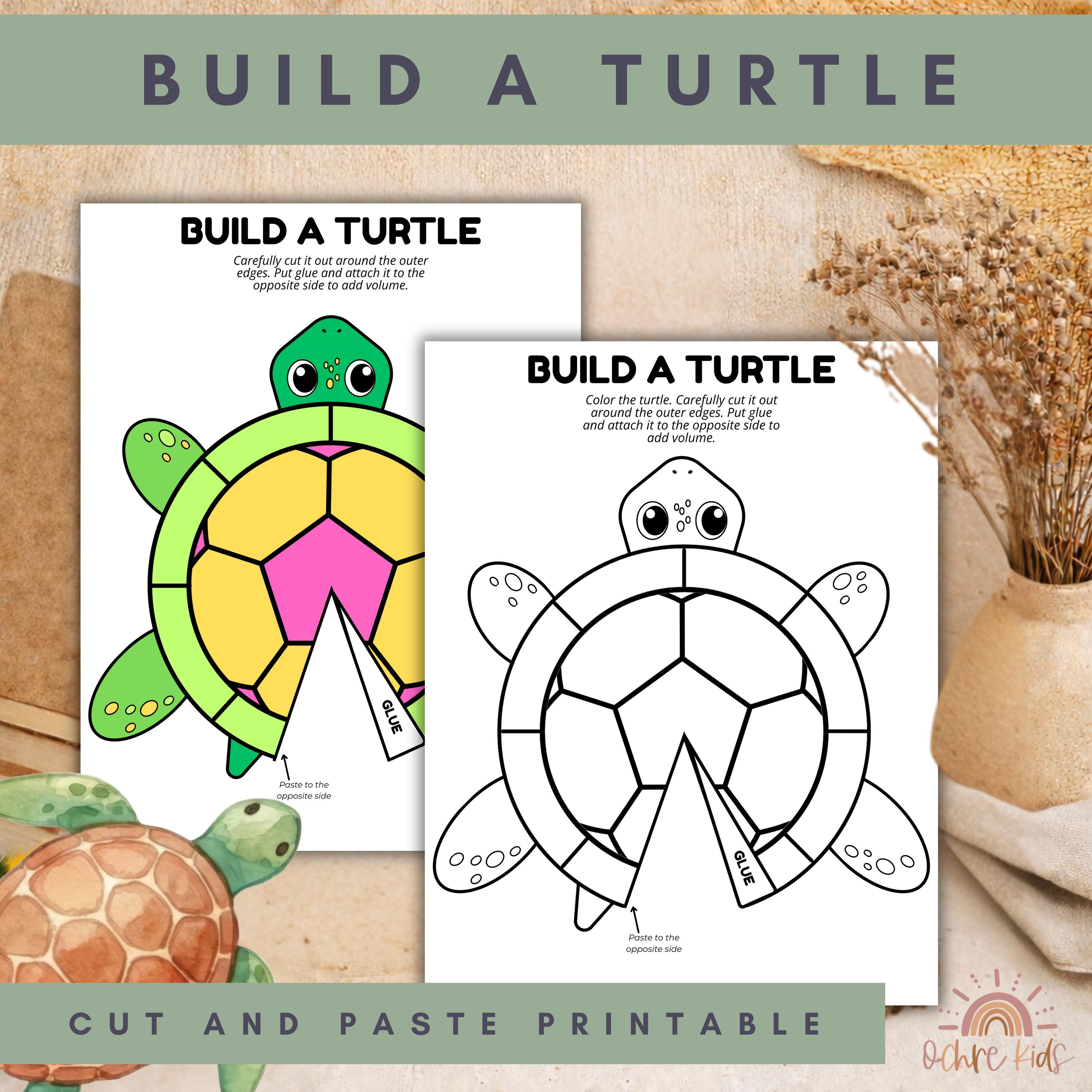 37 Super Cute Sea Turtle Crafts for Kids They Will Love 7 Build a Turtle Craft Printable Ocean Animal Cut and Paste Activity…