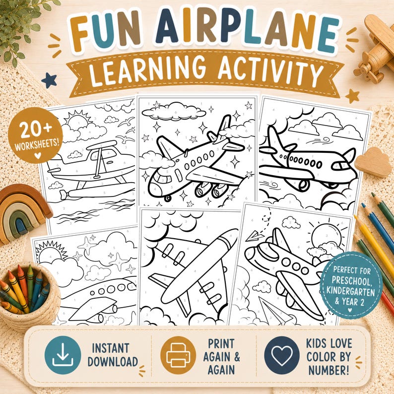 Plane Color by Number Printable, Airplane Coloring Pages ...