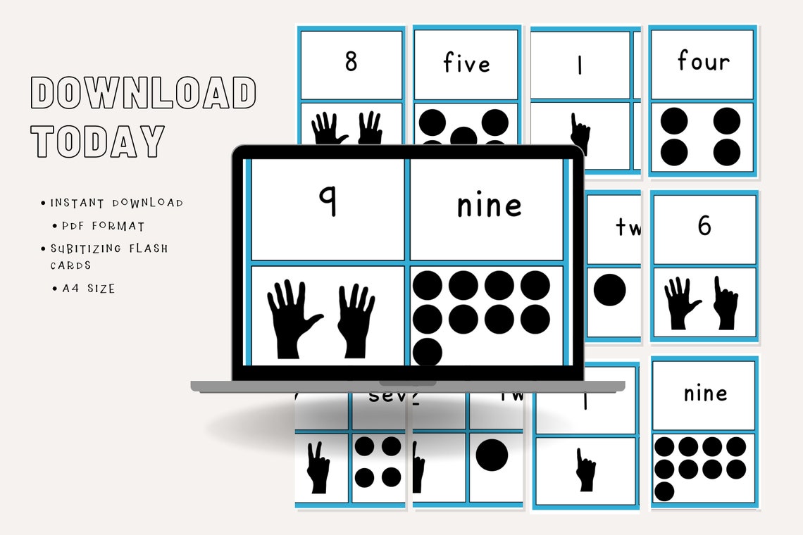 Subitizing Flash Cards Number Flash Cards Numeracy Etsy Australia