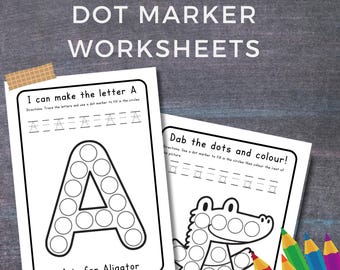 Dot Marker Alphabet Worksheets: Preschool A-Z Letter Learning (Printable PDF)