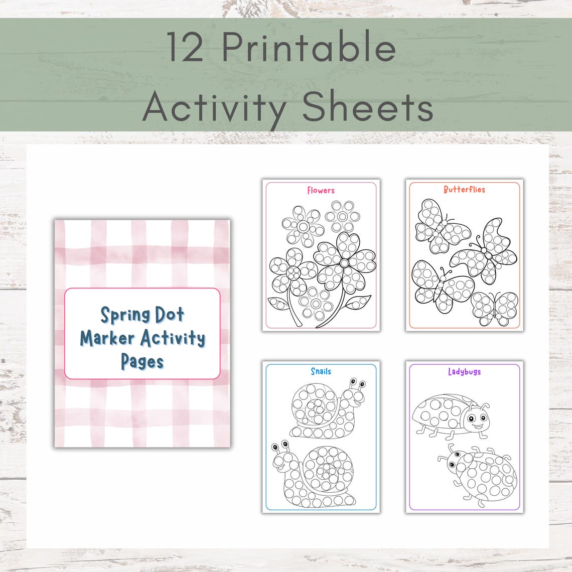 Spring Dot Marker Activity Pages, Spring Dot Dauber Printables for ...