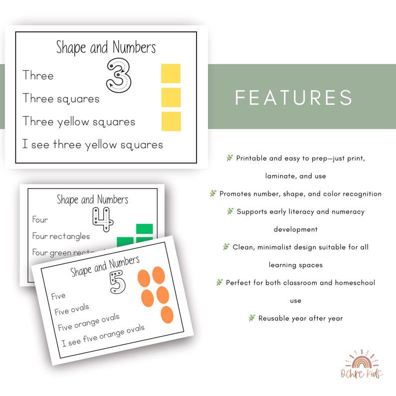 Numeracy Layout Number & Shape Learning Posters – Homeschool Classroom Visuals (PDF A5 ...