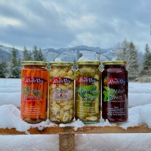Gourmet Pickles, 2 Pack Mix & Match Farm Fresh Charcuterie, Homestyle, Handcrafted Pickled Vegetables, 16oz Glass Jars