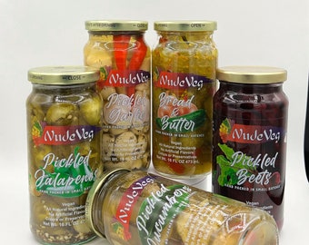 Pick 3 Gourmet Pickle Flavors - Choose From 5 Different Unique Pickles 16oz, Farm to Table