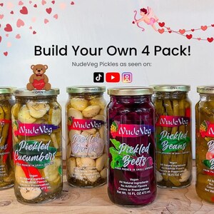 Gourmet Pickled Vegetables, Custom 4 Pack Bundle, Small Batch ...