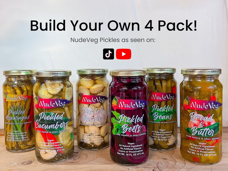 Gourmet Pickled Vegetables Custom 4 Pack Bundle Small Batch Etsy