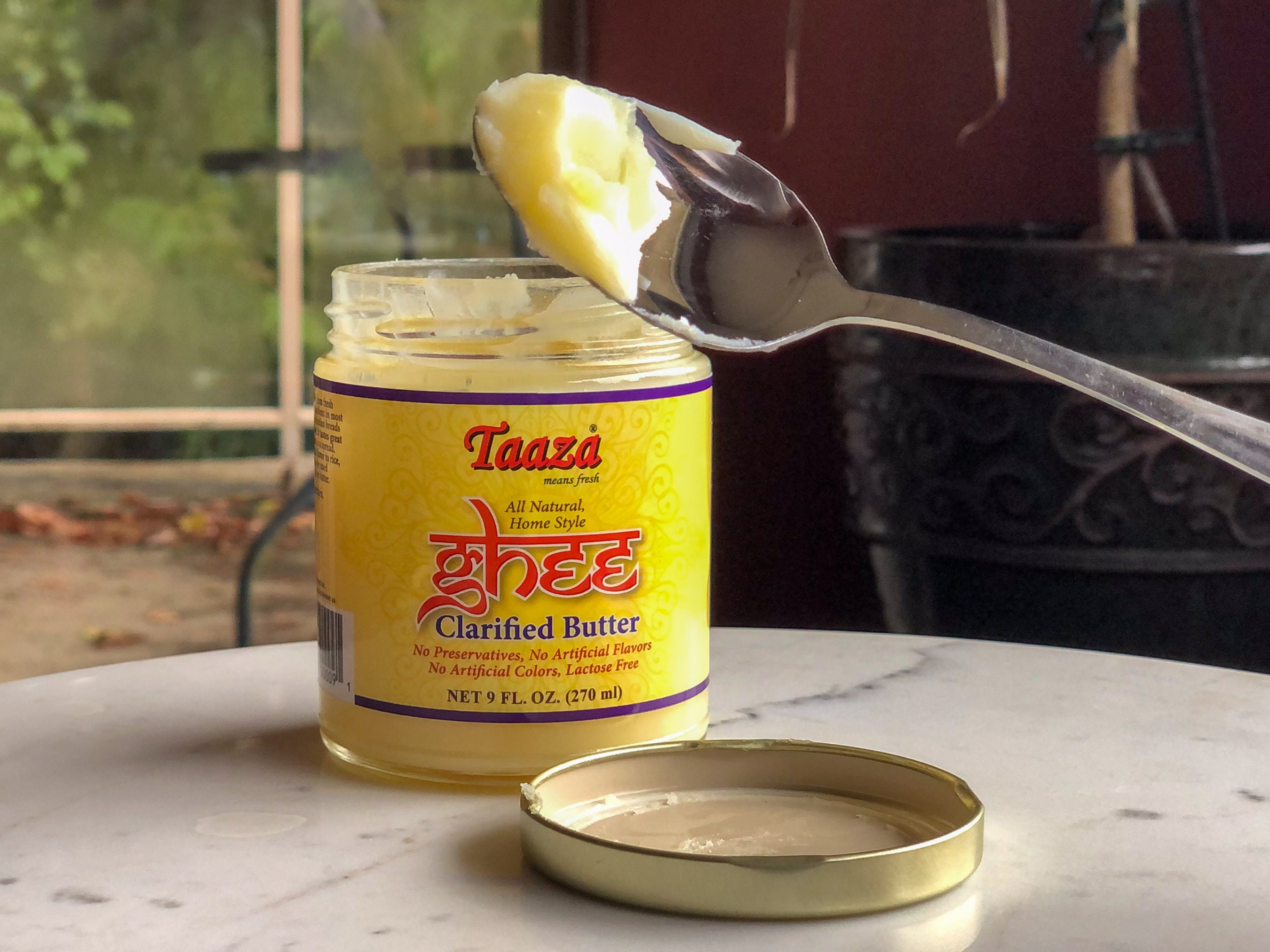 Ghee, Pure 100 Fresh, Clarified Butter, 9oz Jars, From Humanely Raised