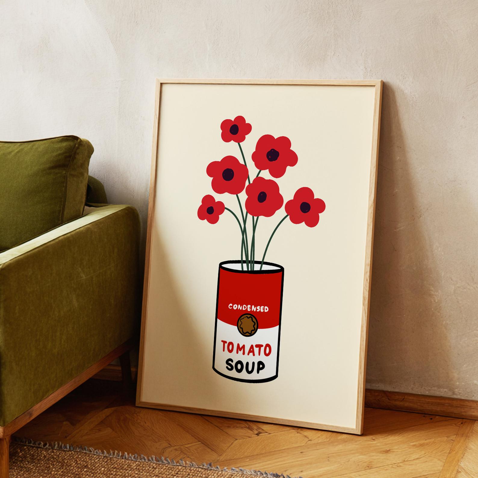 Tomato Can Flower Art - Etsy