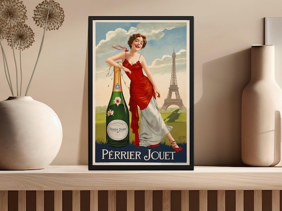 Perrier ヴィンテージ　アートポスター　ペリエ Perrier ヴィンテージ アートポスター ペリエ Perrier poster - Etsy 日本