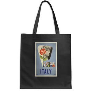 Vintage Italian Travel Poster Tote Bag, Retro Italy Art Print, Stylish Reusable Shopping Bag, Unique Gift Idea, Italian Souvenir Tote