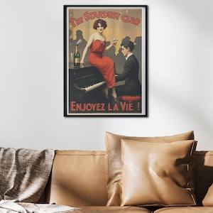Vintage Art Deco Poster: The Stardust Club, Jazz Age Print (Digital Download)