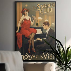 Vintage Stardust Club Poster: Jazz Age Art Deco Print (Digital Download)