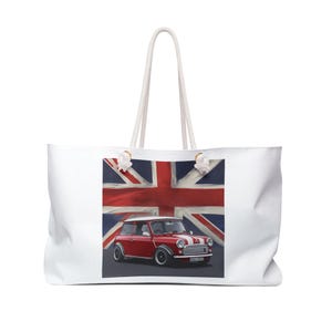British Classic Car Weekender Bag: Union Jack Travel Tote