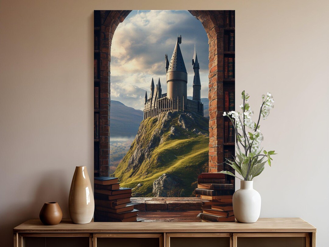 Magical Castle Landscape Art Print, Fantasy Wall Decor (digital ...