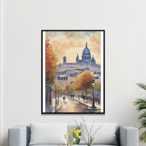 Vintage Paris Stadtbild Kunstdruck: Herbst Motiv (Digitaler Download)