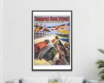 Vintage Indianapolis Motor Speedway Poster: Classic Racing Art (Digital Download)