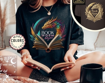 Book Wyrm T-Shirt: Dragon Book Lover Design