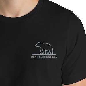 Unisex embroidered Bear logo t-shirt!