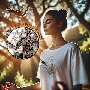 Affirmation Meditation T-Shirt | Sri Yantra Sacred Geometry Tee