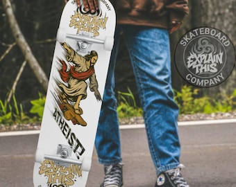 Explain This Atheist! Jesus Skateboard Deck - Divine Skater Series - 7-Ply Maple Skateboard Art - Pro Grade Skateboard Deck