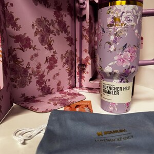 Stanley x LoveShackFancy FlowState Quencher H2.0 40oz Lavender Floral Tumbler Limited Edition New in Box image 2