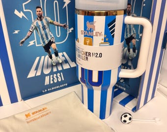 Stanley FlowState Quencher H2.0 40oz Lionel Messi Argentina #10 Tumbler Cup New
