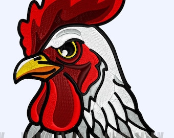 Diseño de bordado de gallo: Animal de granja, bordado a máquina (descarga digital)