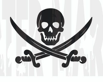 Piraten Symbol Digital Embroidery Design für Maschinenstickerei - dst, exp, dst, pes, pec, sew, jef, pcs, csd, xxx, nas, emd, vip