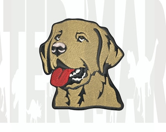 Diseño de bordado de Labrador Retriever: parche de perro (descarga digital)