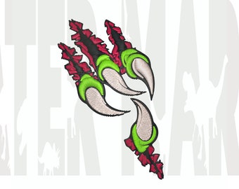 Monster Claws Embroidery Design – 3 Sizes (Digital Download)