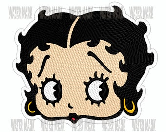 Betty Boop Digital Embroidery Design for  Machine Embroidery - dst, exp, dst, pes, pec, sew, jef, pcs, csd, xxx, nas, emd, vip