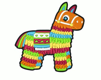 Diseño de bordado a máquina de parche de piñata (descarga digital)