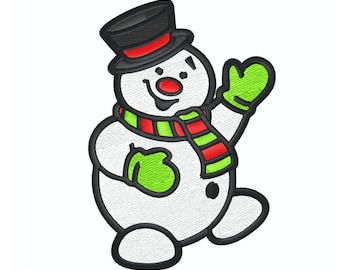 Snowman Embroidery Design – Machine Embroidery Pattern (Digital Download)
