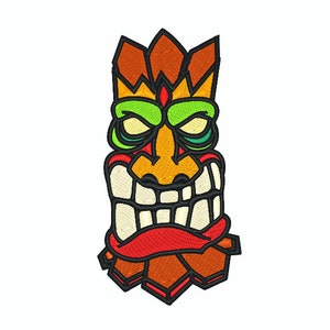 Tiki Patch Embroidery Design for Machine Embroidery- dst, exp, dst, pes, pec, sew, jef, pcs, csd, xxx, emd, vip, jef - etc