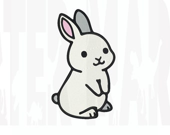 Diseño de bordado de conejito bebé: patrón de bordado a máquina (descarga digital)