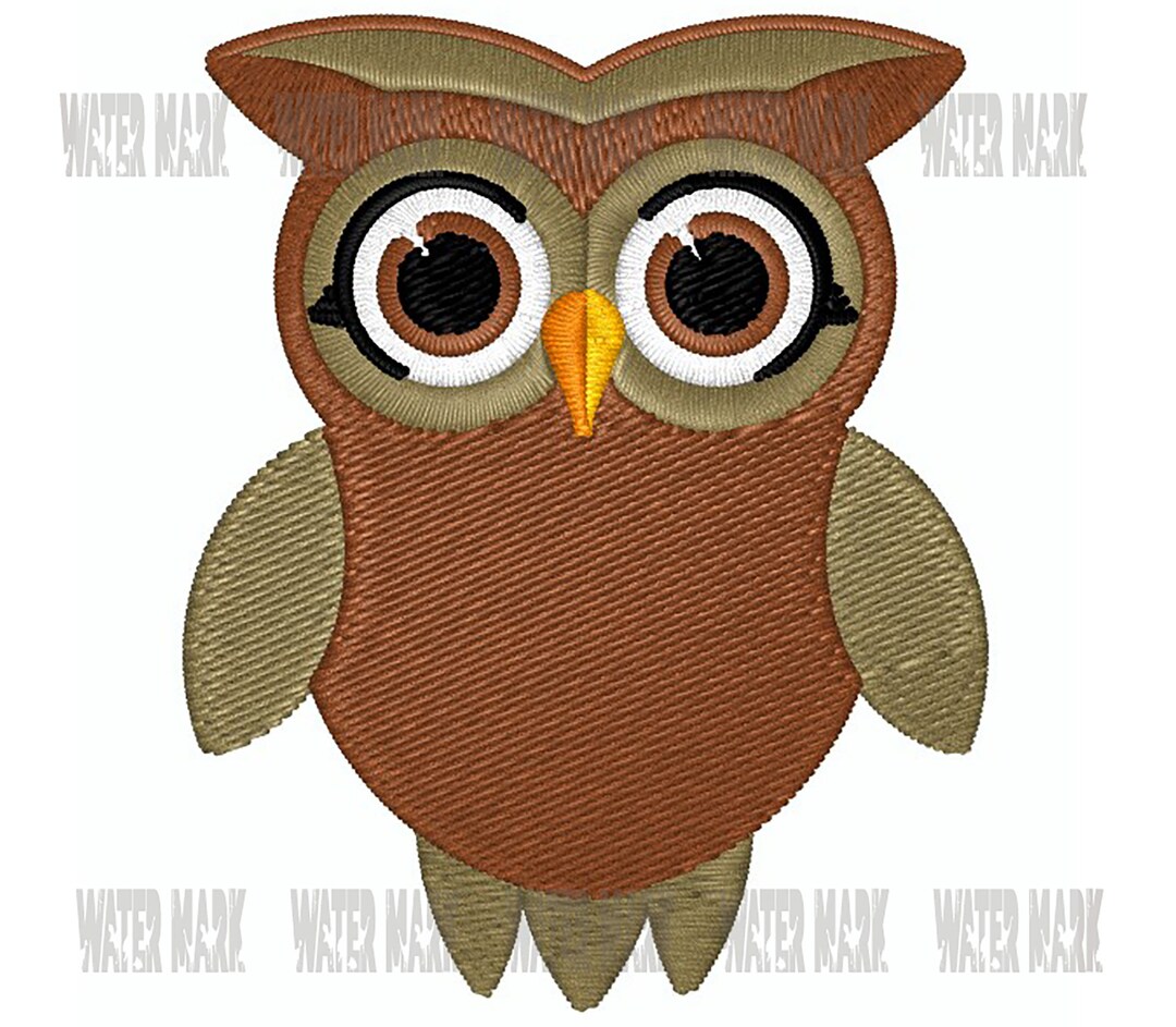 Cute Owl Embroidery Design – 3 Sizes, Machine Embroidery (digital ...