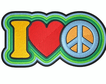 Diseño de bordado "Amo la Paz" (Descarga digital)
