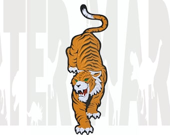Tiger Tattoo Patch – Machine Embroidery Design (Digital Download)
