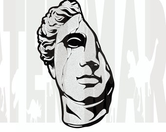 Diseño de bordado de busto griego: patrón de bordado a máquina (descarga digital)