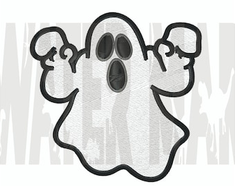 Ghost Embroidery Design – Spooky Applique, Machine Embroidery (Digital Download)