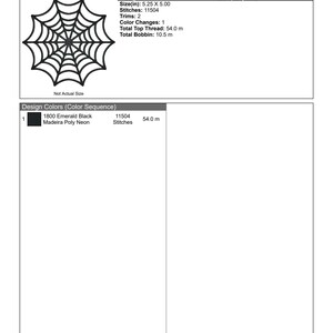 Spider Web Embroidery Design – Machine Embroidery Pattern (digital ...
