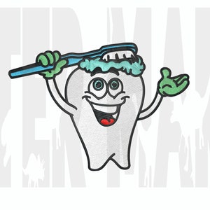 Happy Tooth Digital Embroidery Design for  Machine Embroidery - dst, exp, dst, pes, pec, sew, jef, pcs, csd, xxx, nas, emd, vip