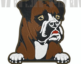Borduurontwerp bokserhond – machineborduurpatroon (digitale download)