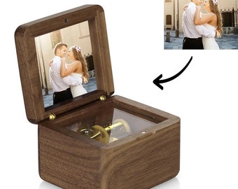 Personalized Wooden Vintage Photo Music Box