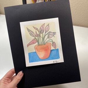 Potted Plant Watercolor Painting
