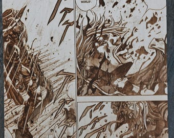 Welcome to a man's world, Engraved Artwork – Ringo vs Gyro Framed Manga Panel