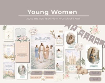 Prikbordset jongevrouwen | Walk With Me-thema, Faith-decor (digitale download)