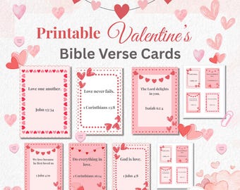 Afdrukbare Valentijnsdagkaarten met bijbelteksten • Schrifttekst voor kinderen (directe download)