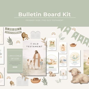 2026年 初等協会旧約聖書掲示板キット | 英語＆スペイン語 | LDS初等協会印刷用 | デジタルダウンロード