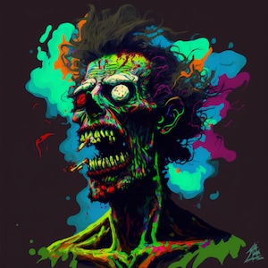 Abstract Digital Art / Zombie Art / Abstract Zombie Digital Print / Digital Download